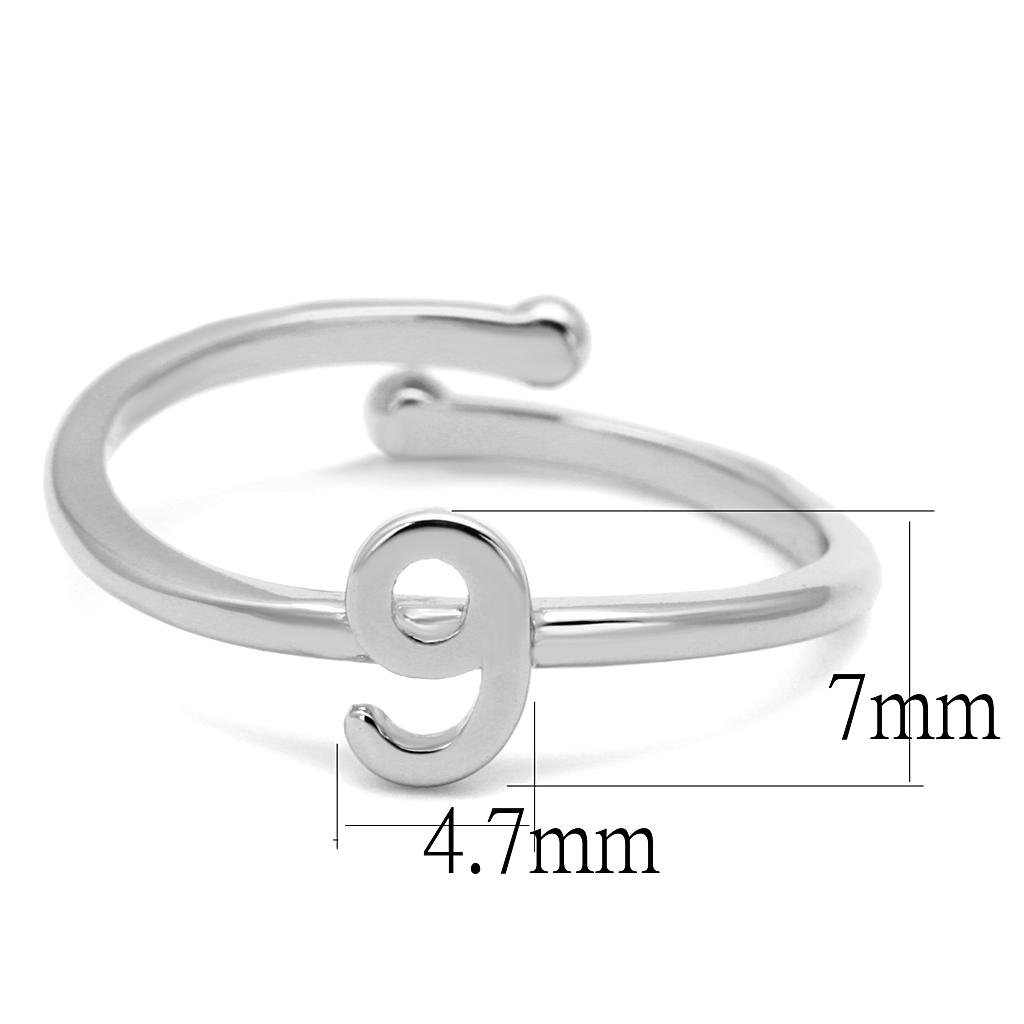 Rhodium Brass Ring with No Stone