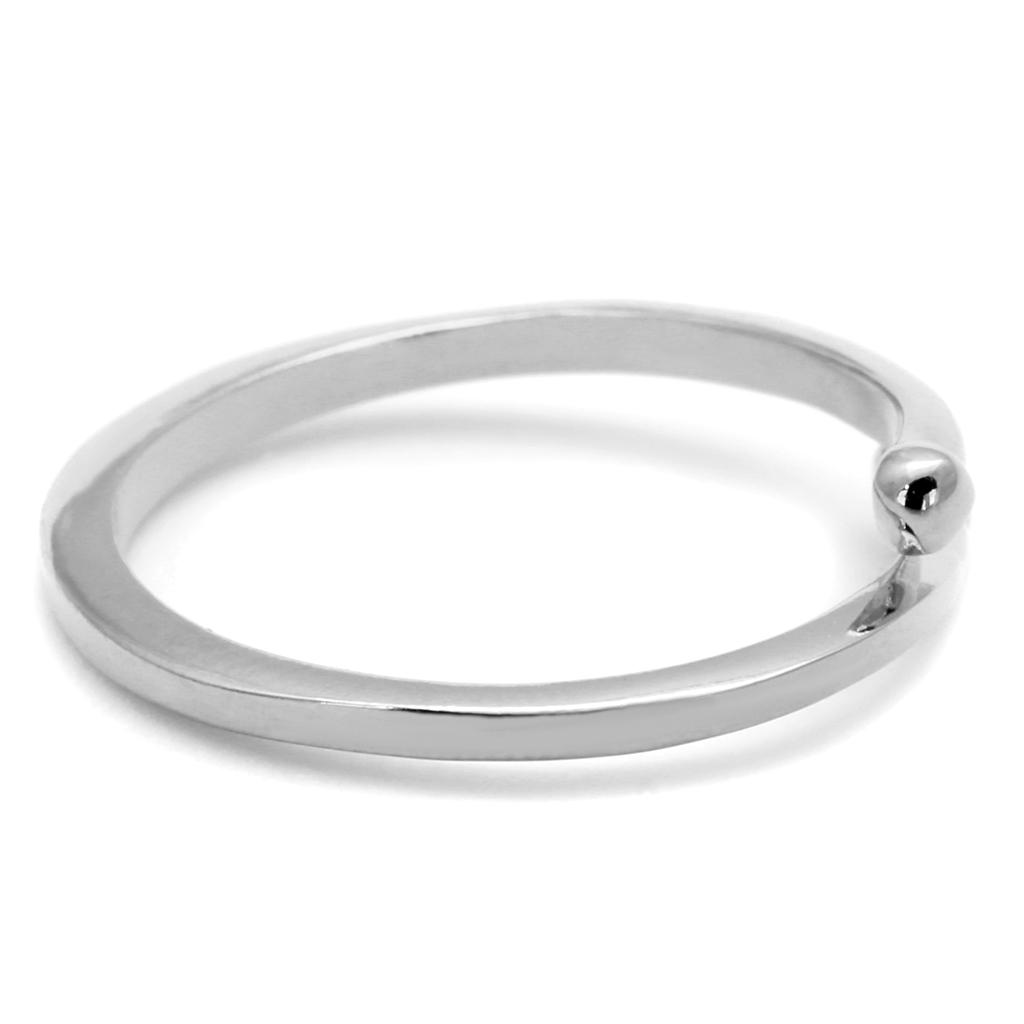 Rhodium Brass Ring with No Stone