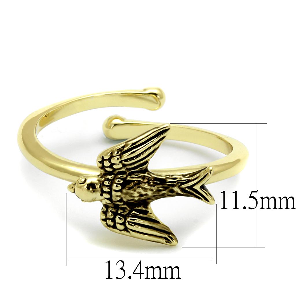 Flash Gold Brass Ring with No Stone