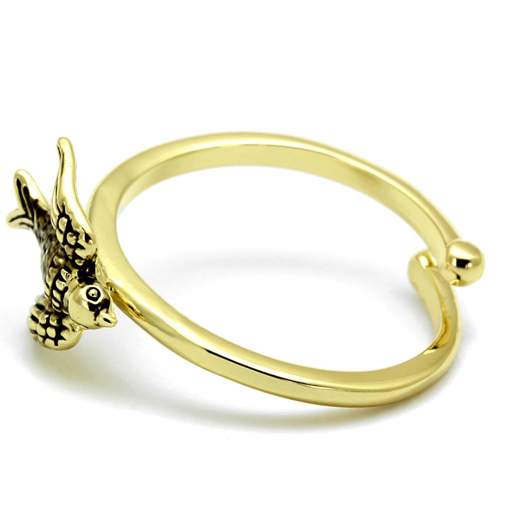 Flash Gold Brass Ring with No Stone