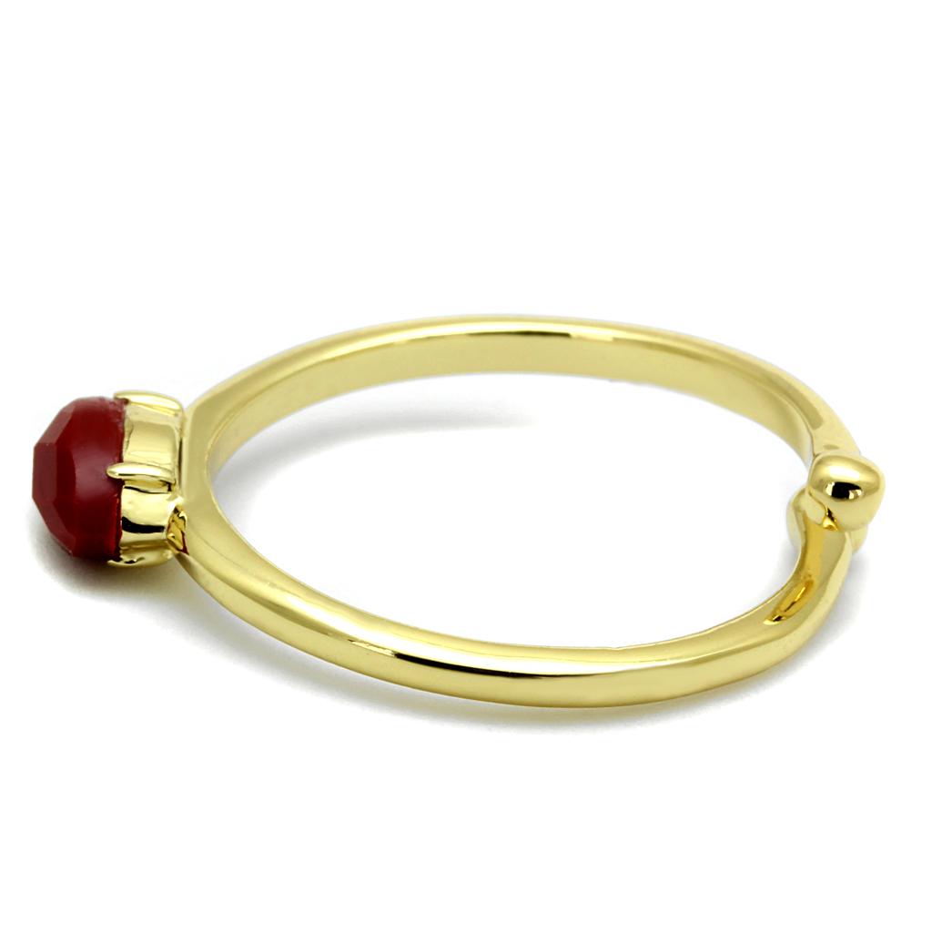 Flash Gold Brass Ring with Synthetic Synthetic Stone in Siam