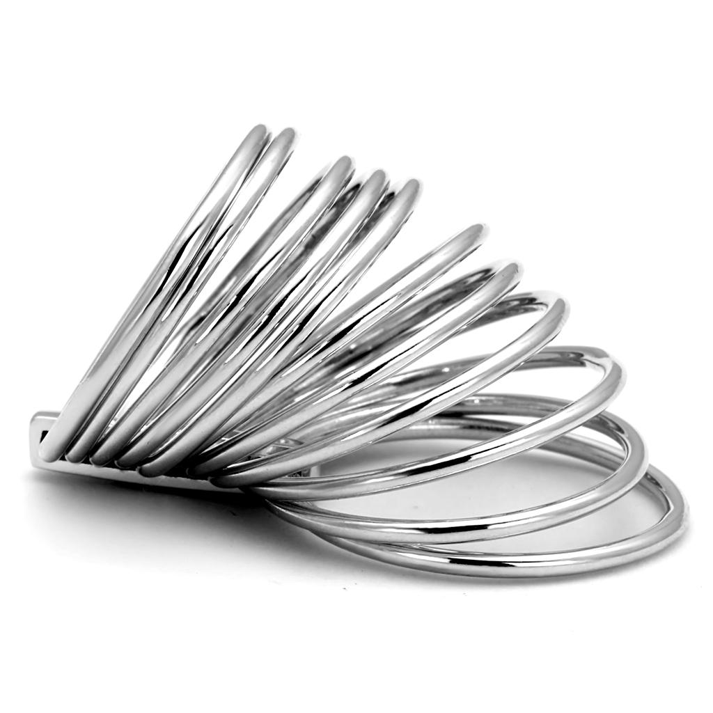 Rhodium Brass Ring with No Stone