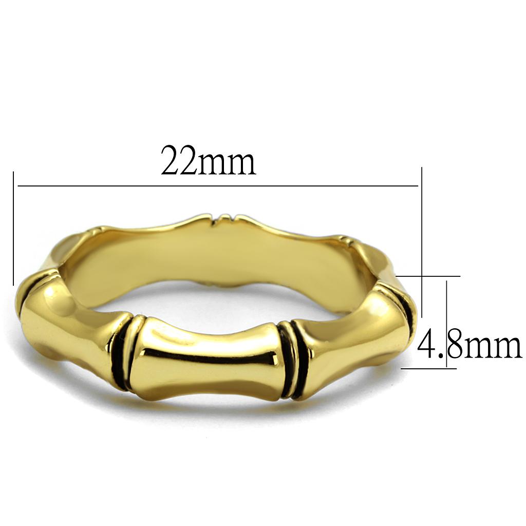 Gold Brass Ring with Epoxy in Jet
