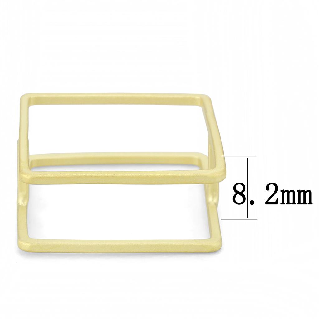 Matte Gold Brass Ring with No Stone