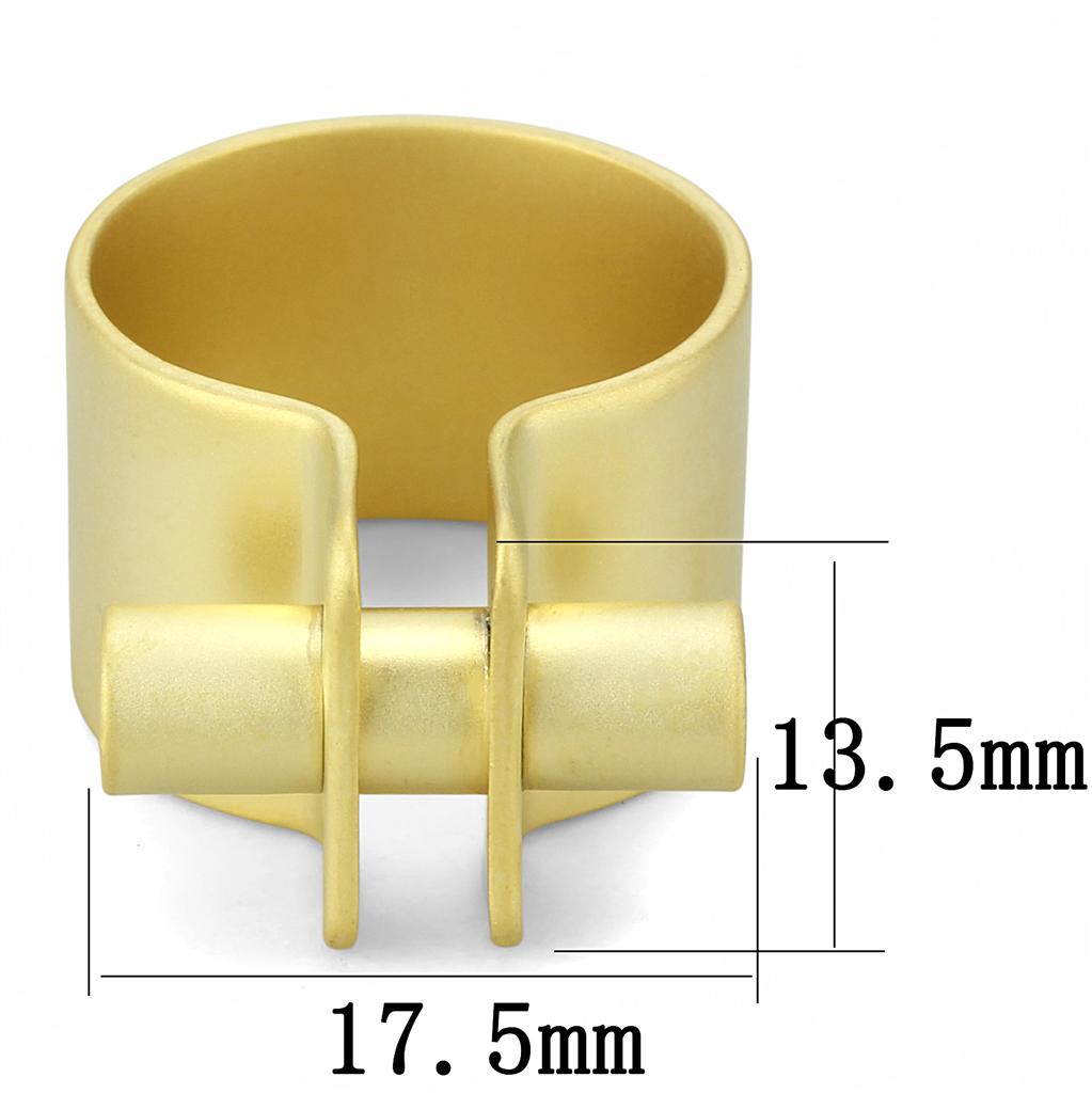 Matte Gold Brass Ring with No Stone