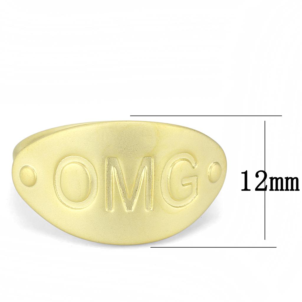 Matte Gold Brass Ring with No Stone