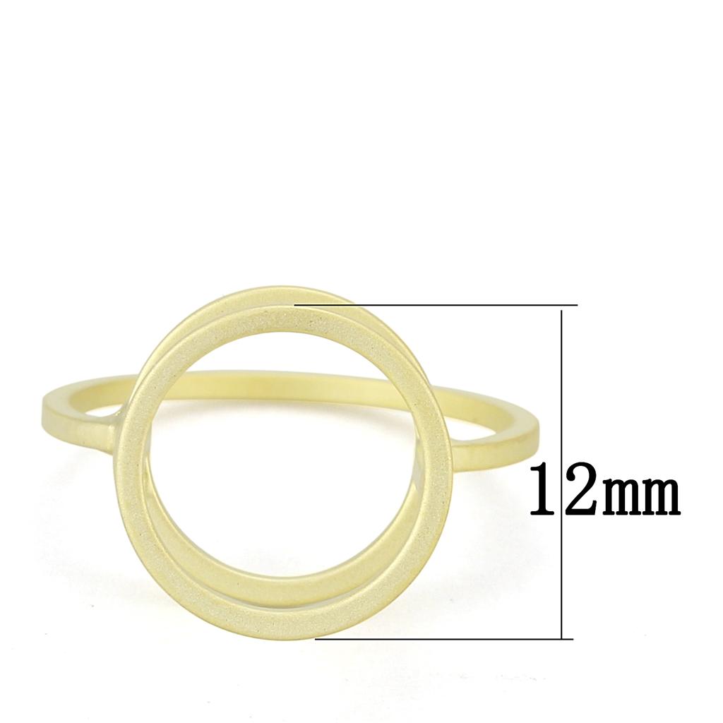 Matte Gold Brass Ring with No Stone