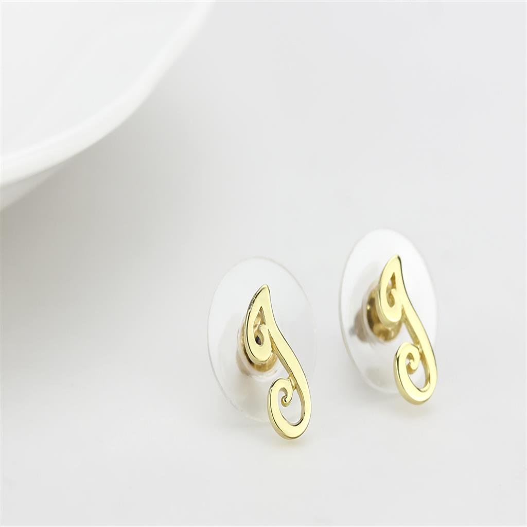 Flash Gold Brass Earrings with No Stone