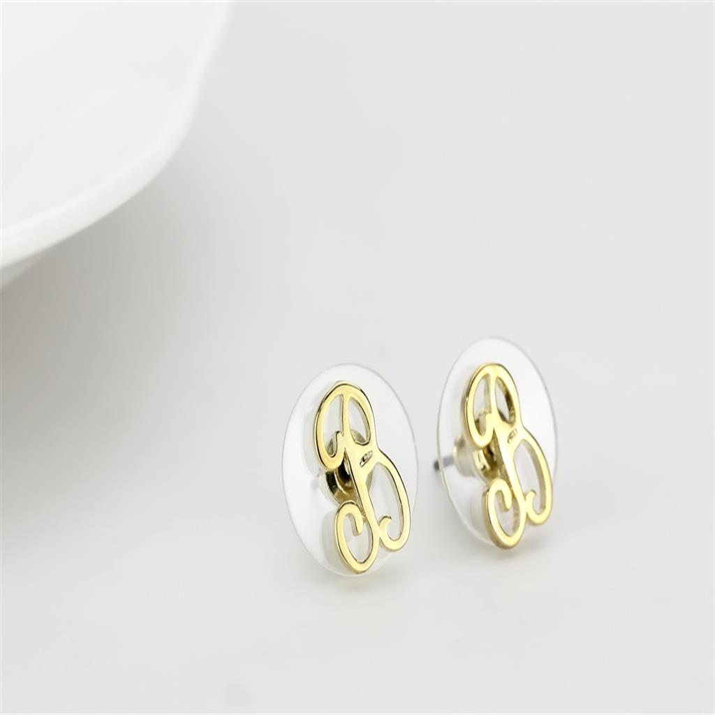 Flash Gold Brass Earrings with No Stone