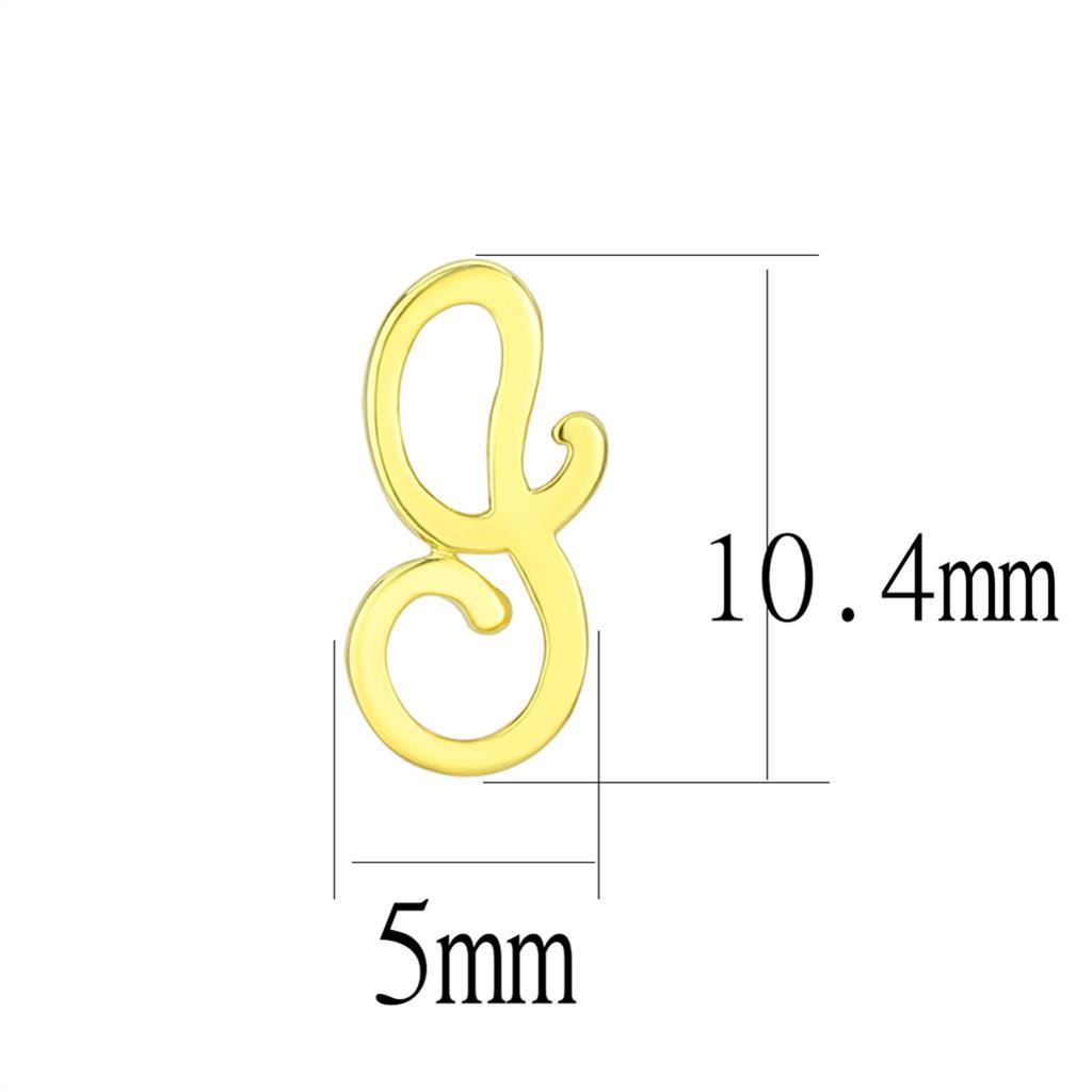 Gold Brass Earrings with No Stone