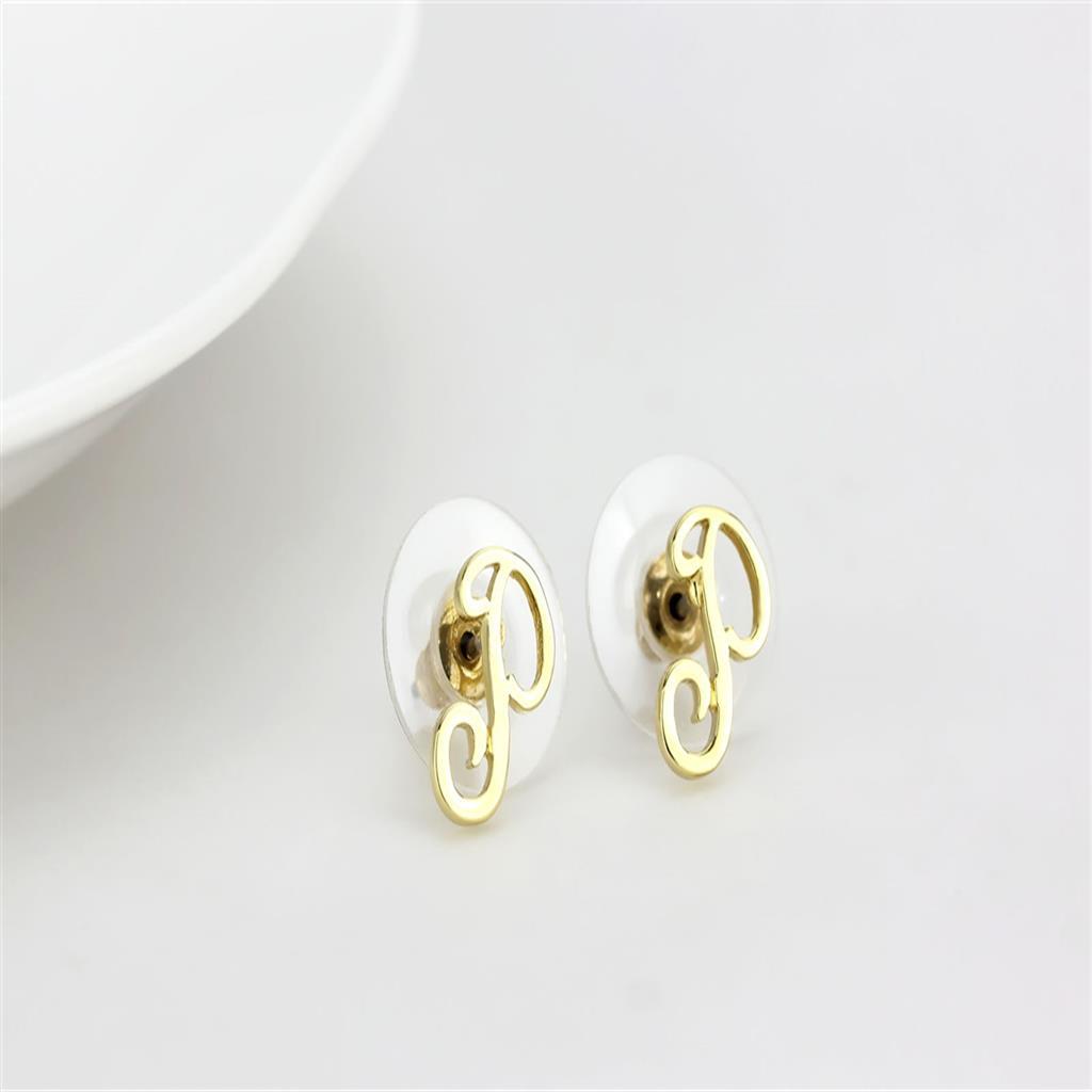 Flash Gold Brass Earrings with No Stone
