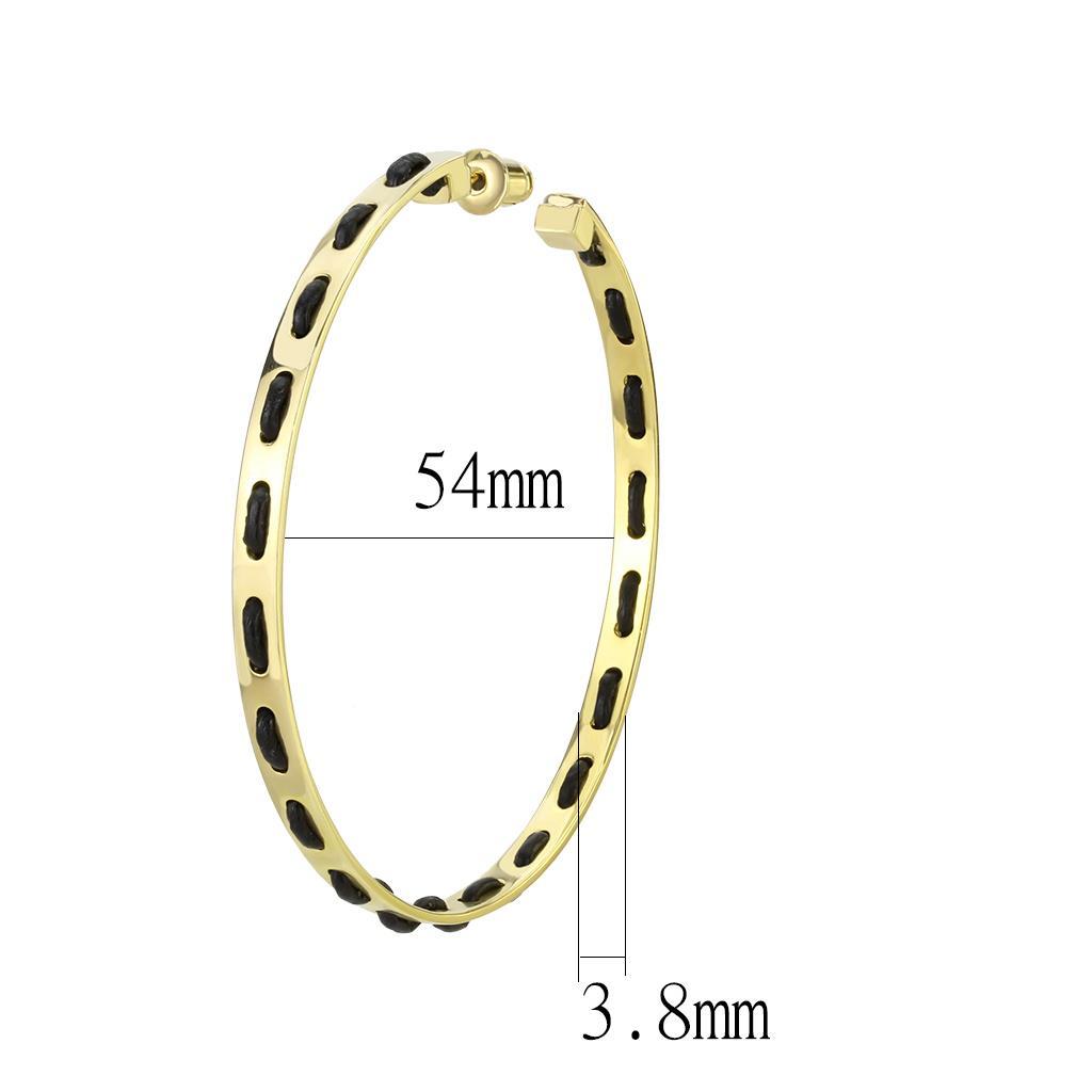 Gold Brass Earrings with No Stone