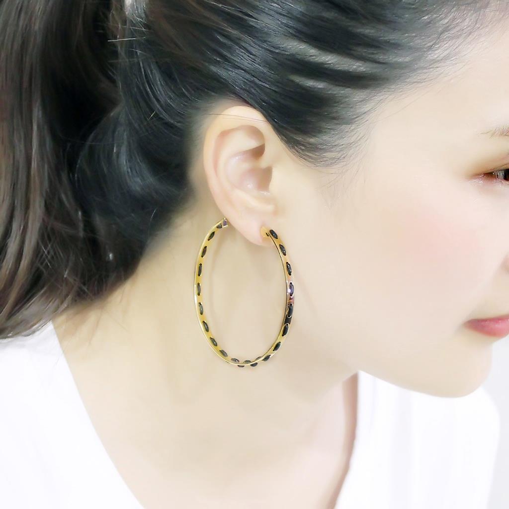 Gold Brass Earrings with No Stone