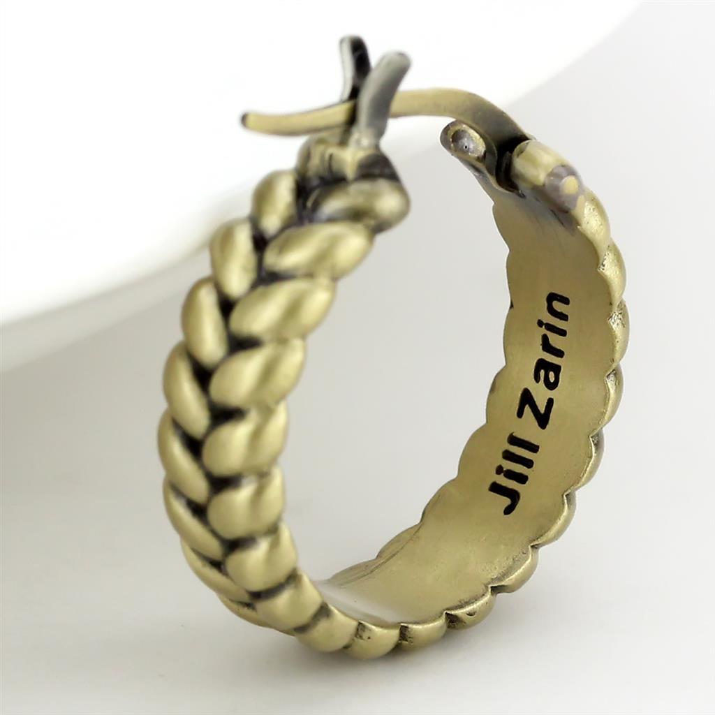 Antique Copper Brass Earrings with No Stone