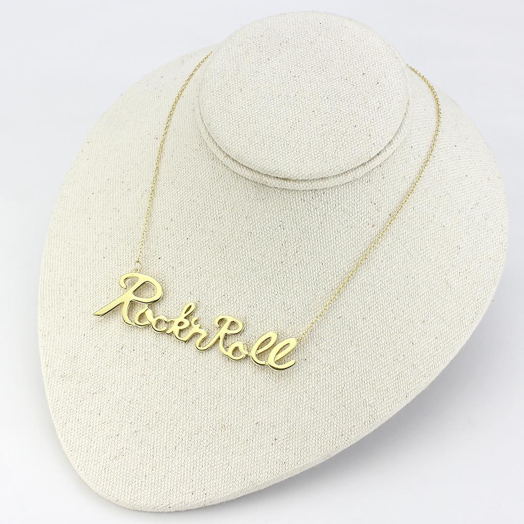 Flash Gold Brass Necklace with No Stone