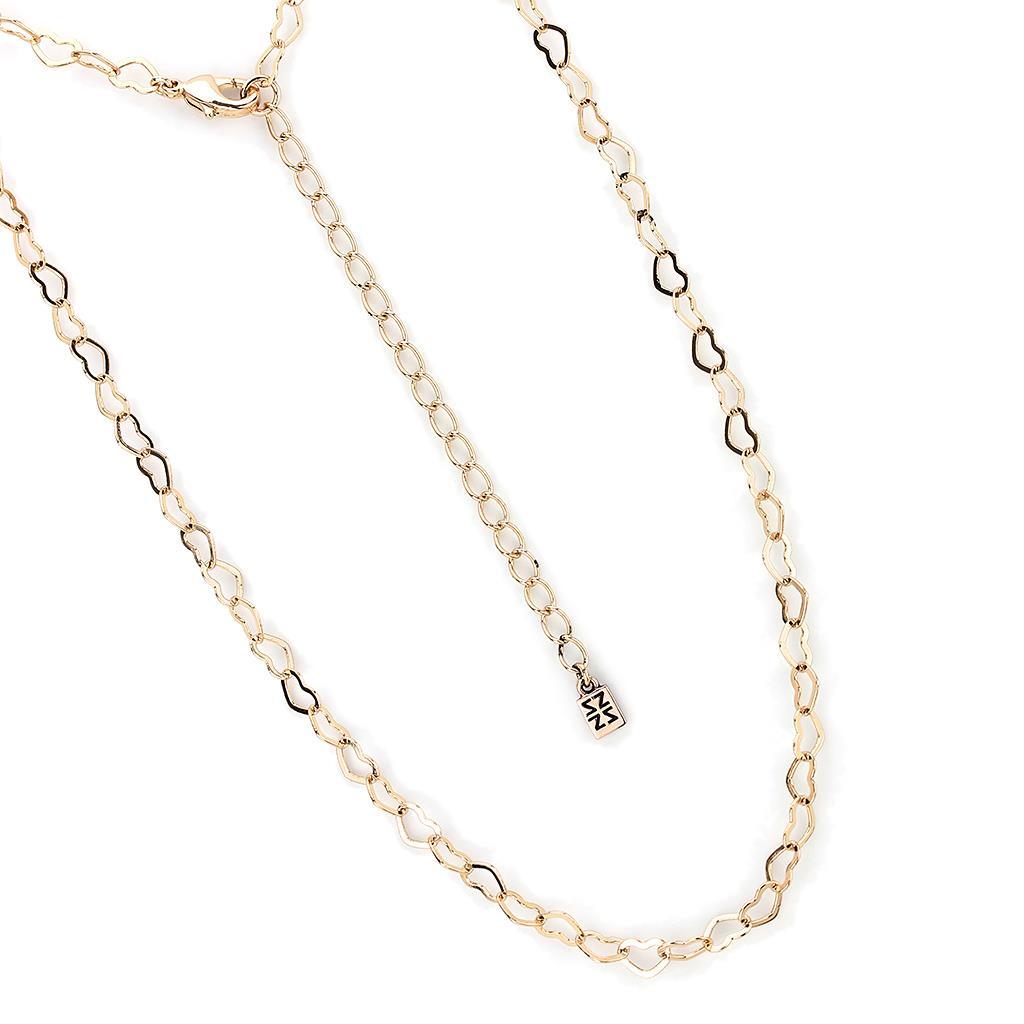 Flash Rose Gold Brass Necklace with No Stone