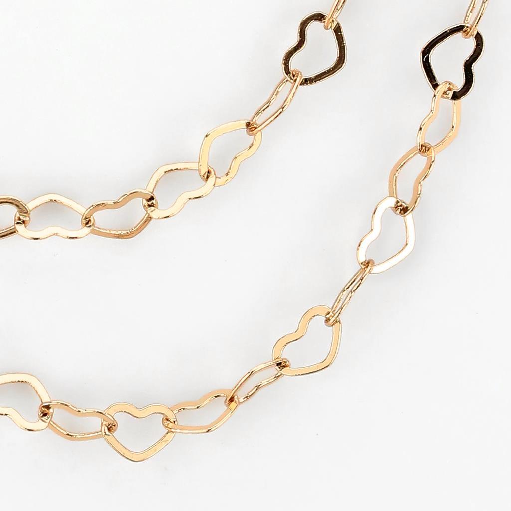 Flash Rose Gold Brass Necklace with No Stone