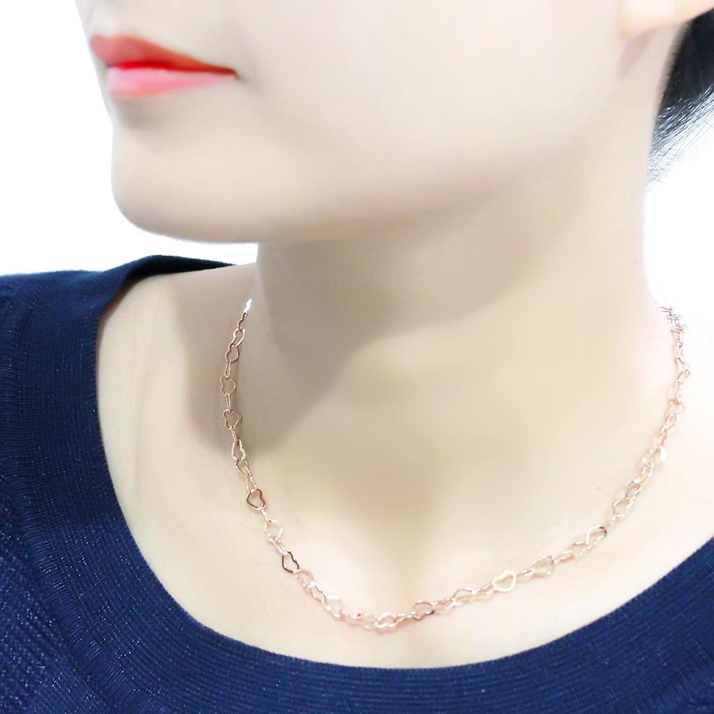 Flash Rose Gold Brass Necklace with No Stone
