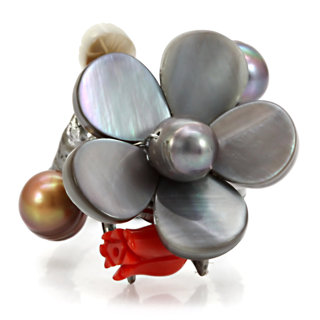 Antique Tone Brass Ring with Assorted in MultiColor