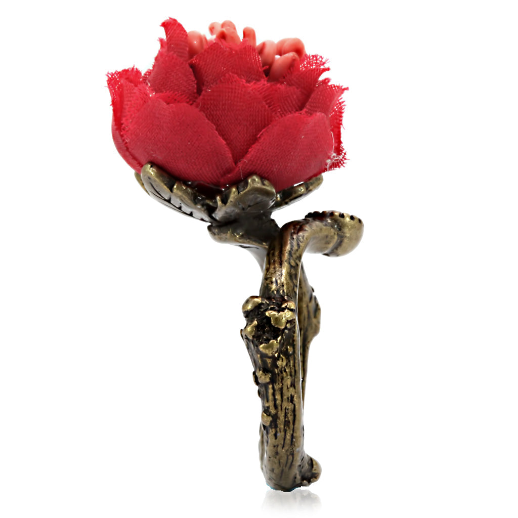 Antique Tone Brass Ring with Assorted in MultiColor