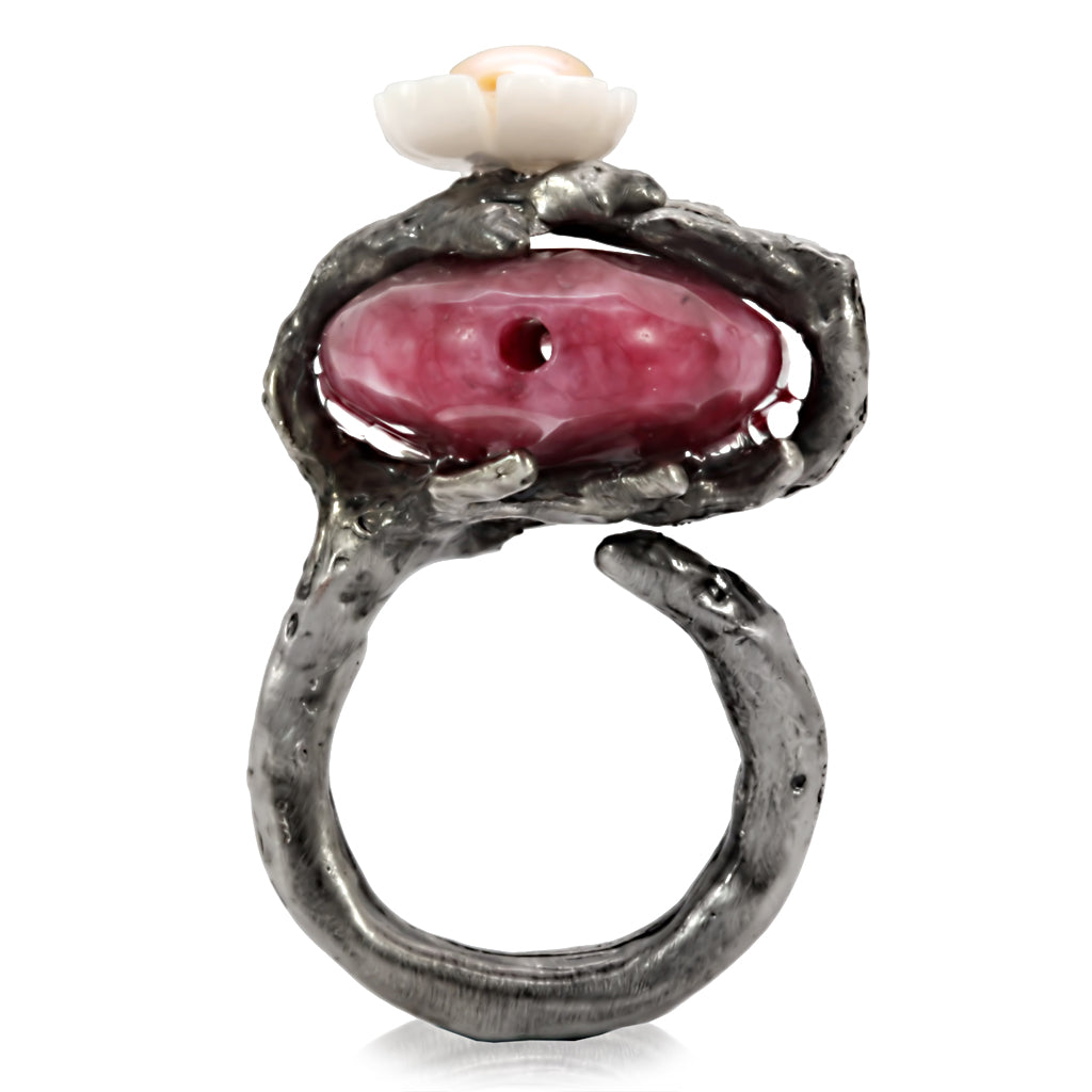 Antique Tone Brass Ring with Assorted in MultiColor