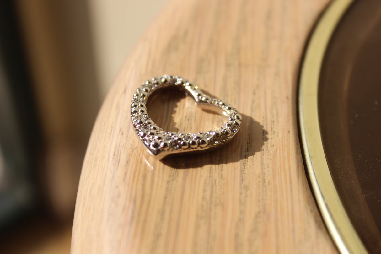 Rhodium 925 Sterling Silver Pendant with AAA Grade CZ in Clear