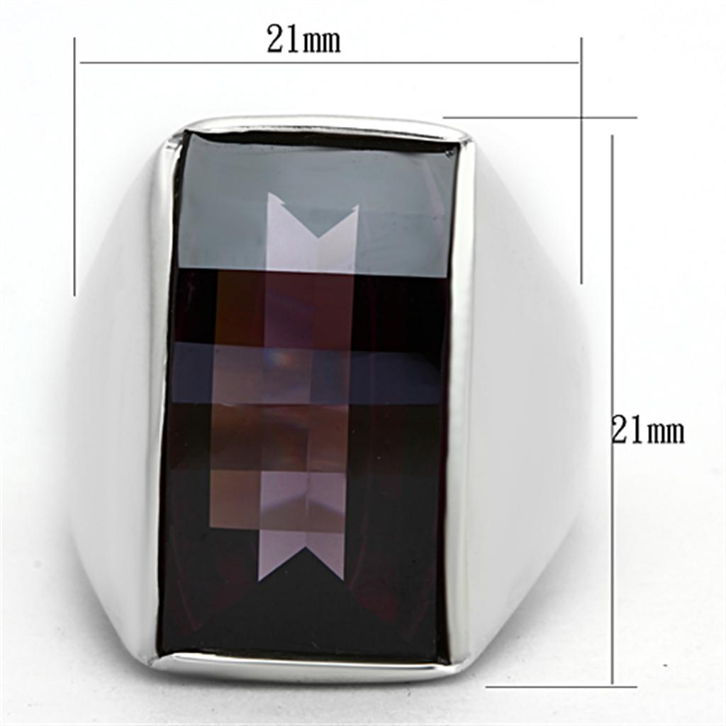 Silver 925 Sterling Silver Ring with AAA Grade CZ in Amethyst