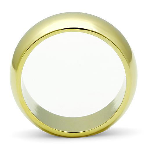 IP Gold(Ion Plating) Stainless Steel Ring with No Stone