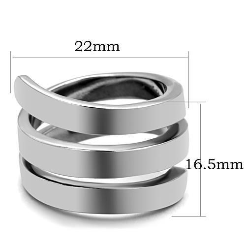 High polished (no plating) Stainless Steel Ring with No Stone