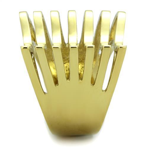 IP Gold(Ion Plating) Stainless Steel Ring with No Stone