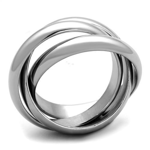 High polished (no plating) Stainless Steel Ring with No Stone