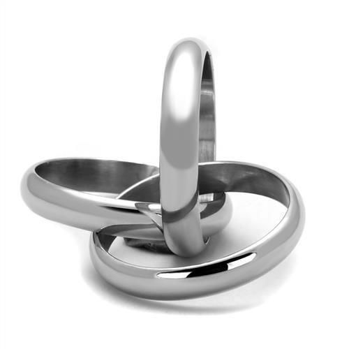 High polished (no plating) Stainless Steel Ring with No Stone