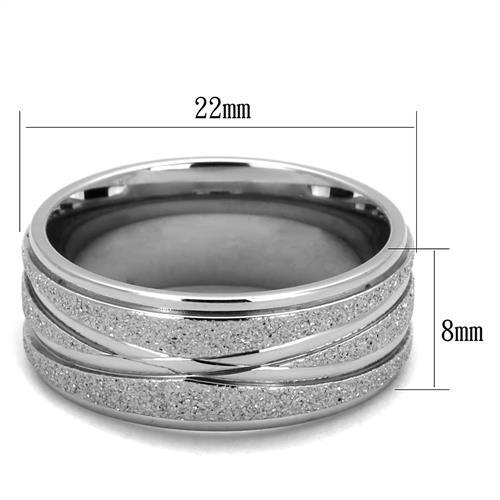 High polished (no plating) Stainless Steel Ring with No Stone