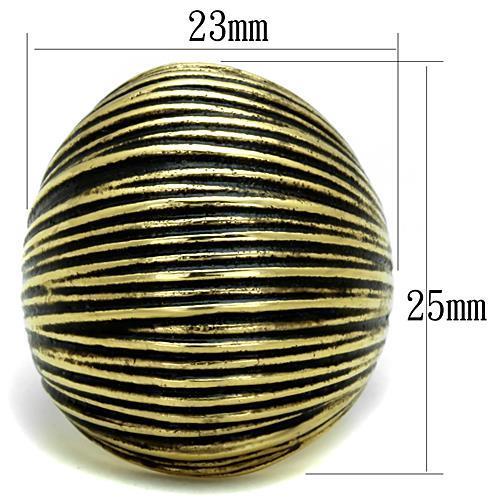 IP Gold(Ion Plating) Stainless Steel Ring with Epoxy in Jet