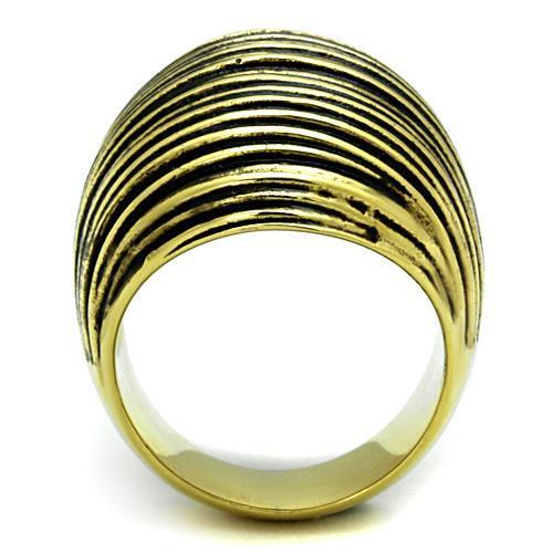 IP Gold(Ion Plating) Stainless Steel Ring with Epoxy in Jet