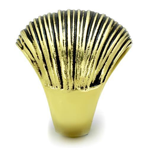 IP Gold(Ion Plating) Stainless Steel Ring with Epoxy in Jet