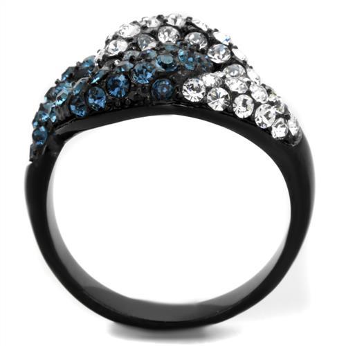 IP Black(Ion Plating) Stainless Steel Ring with Top Grade Crystal in Montana