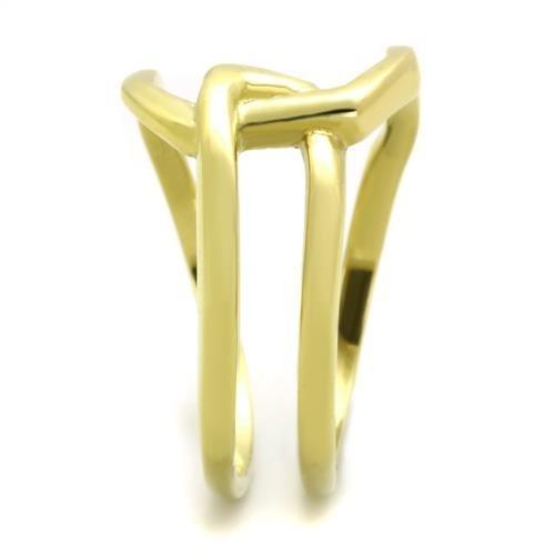 IP Gold(Ion Plating) Stainless Steel Ring with No Stone