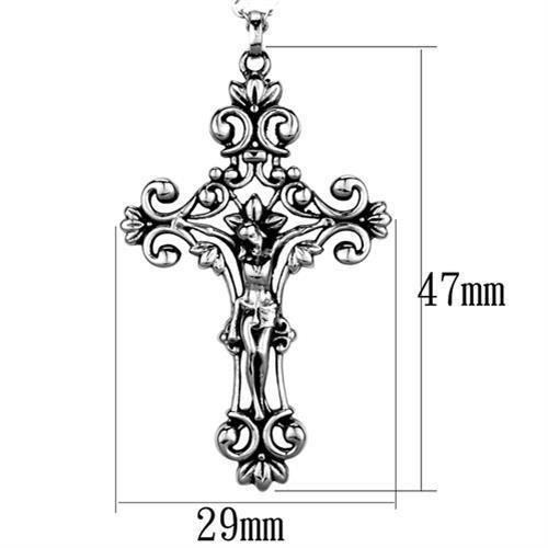 High polished (no plating) Stainless Steel Chain Pendant with No Stone