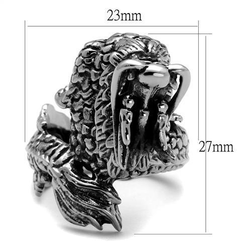 High polished (no plating) Stainless Steel Ring with No Stone