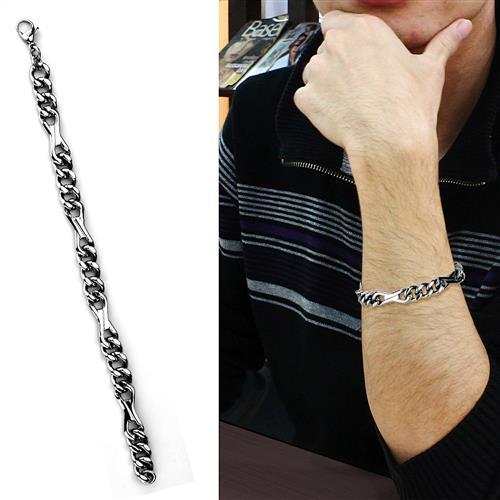 High polished (no plating) Stainless Steel Bracelet with No Stone