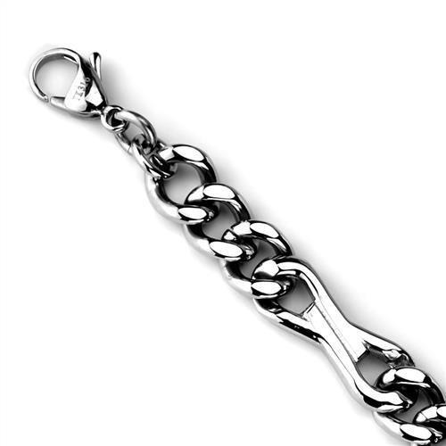 High polished (no plating) Stainless Steel Bracelet with No Stone