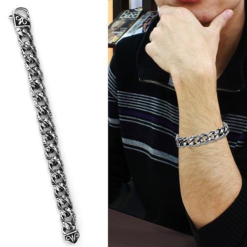 High polished (no plating) Stainless Steel Bracelet with No Stone
