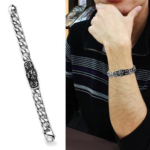 High polished (no plating) Stainless Steel Bracelet with No Stone