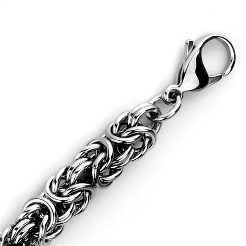 High polished (no plating) Stainless Steel Bracelet with No Stone