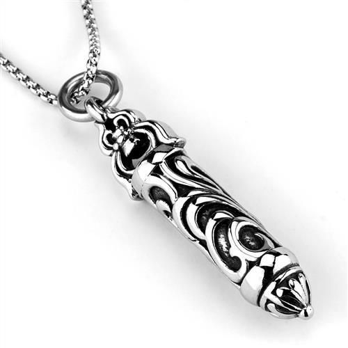 High polished (no plating) Stainless Steel Necklace with No Stone