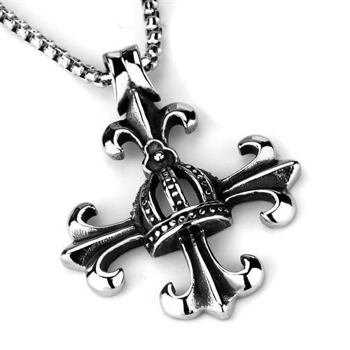 High polished (no plating) Stainless Steel Necklace with No Stone