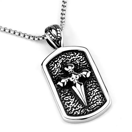 High polished (no plating) Stainless Steel Necklace with No Stone