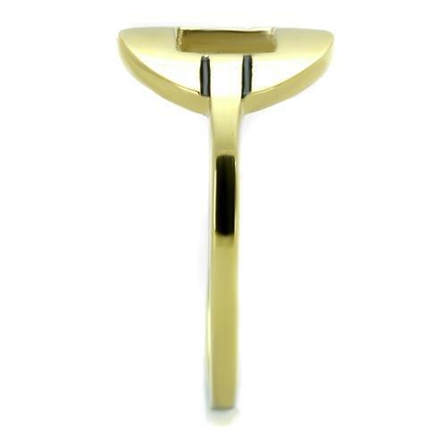 IP Gold(Ion Plating) Stainless Steel Ring with No Stone