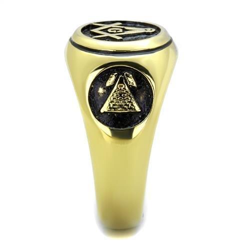IP Gold(Ion Plating) Stainless Steel Ring with No Stone